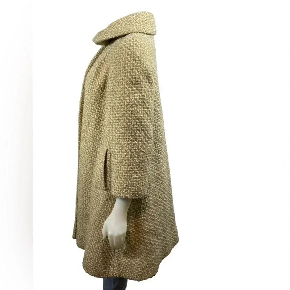 Vintage Custom Cloak Toronto Irish Tweed  Beige Button Jacket - Picture 6 of 11